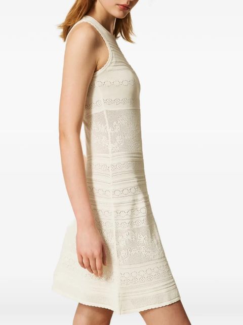 TWINSET floral-motif sleeveless dress - Neutrals