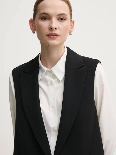 Marc Aurel kamizelka kolor czarny jednorzędowa 5708-2020-92875