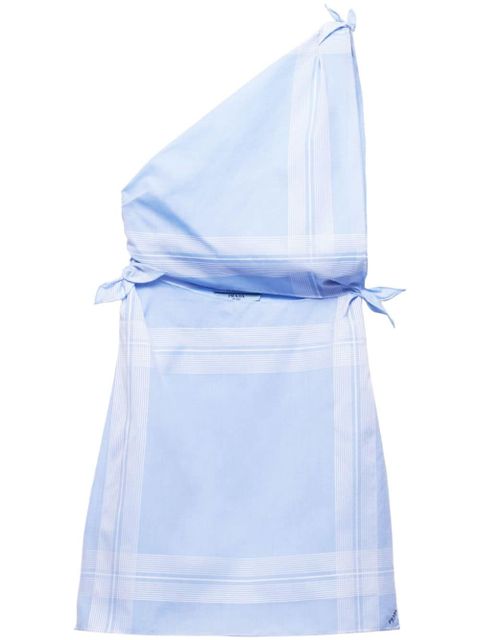 Prada checked cotton minidress - Blue - zdjęcie produktu nr 1