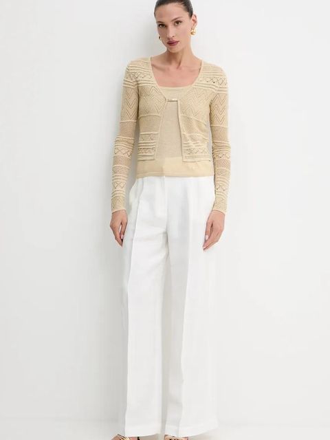 Guess kardigan NELLIE damski kolor beżowy lekki W5GR15 Z3E22 - zdjęcie produktu nr 2