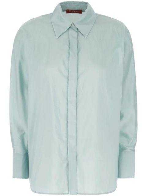 Max Mara classic-collar shirt - Blue - zdjęcie produktu nr 1