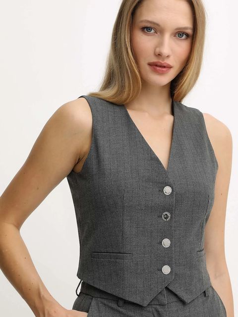Morgan kamizelka kolor szary jednorzędowa CBOKY.F