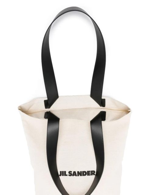 Jil Sander large Flat Shopper tote bag - Neutrals