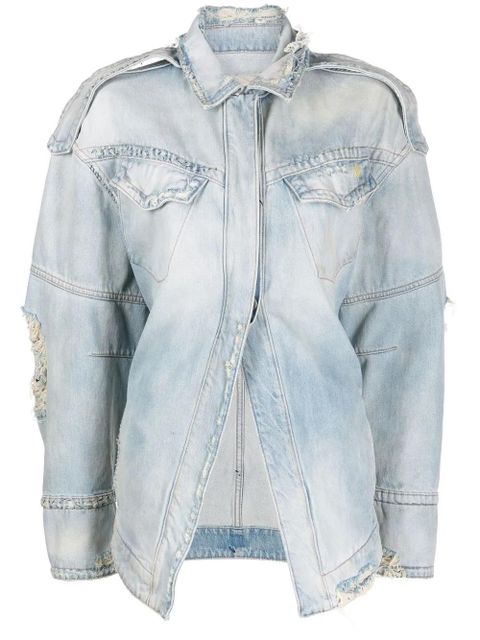 The Attico distressed denim jacket - 176 - zdjęcie produktu nr 1