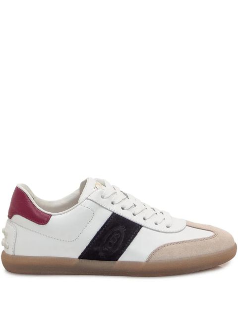 Tod's contrasting leather trainers - White - zdjęcie produktu nr 1