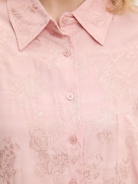 Answear.LAB koszula damska kolor różowy relaxed z kołnierzykiem klasycznym