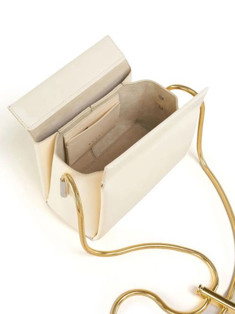 Marni round snake chain leather shoulder bag - Neutrals