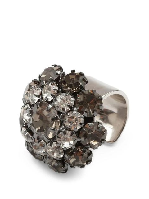 MM6 Maison Margiela crystal-embellished earcuff - Silver - zdjęcie produktu nr 1