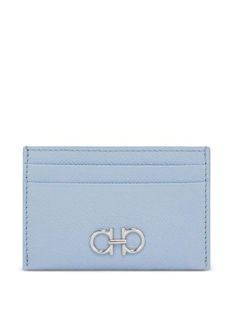 Ferragamo Gancini leather credit card holder - Blue - zdjęcie produktu nr 1