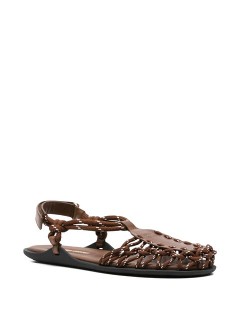 Miu Miu cord flat sandals - Brown - zdjęcie produktu nr 2