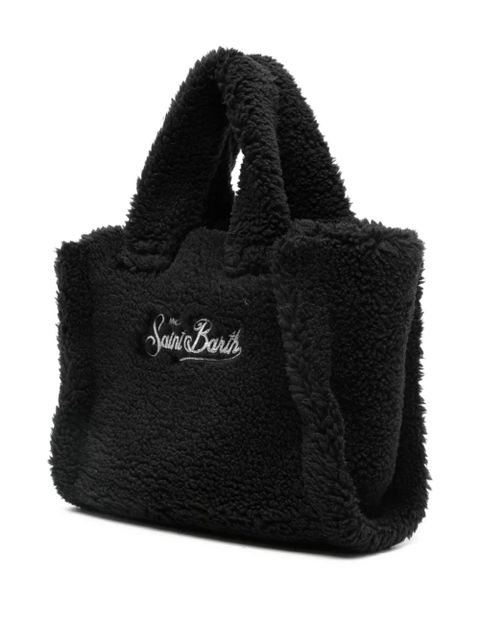 MC2 Saint Barth mini Vanity teddy embroidered tote bag - Black