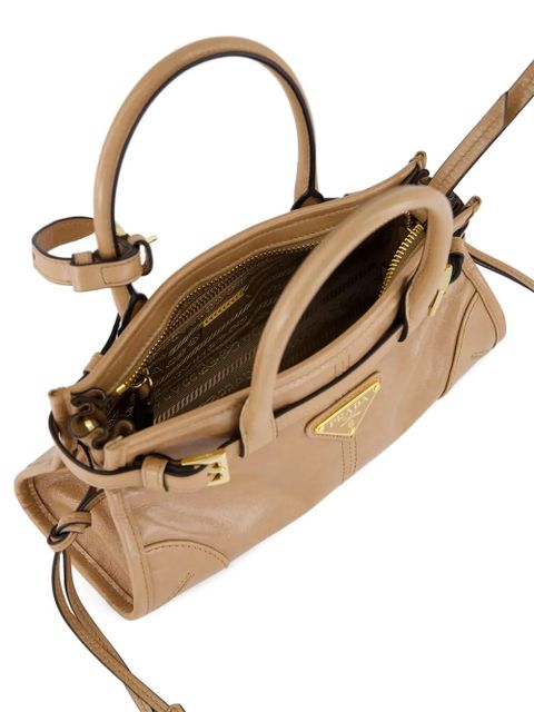 Prada Bonnie leather shoulder bag - Neutrals