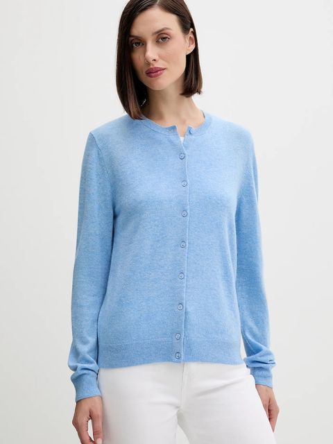 United Colors of Benetton kardigan wełniany kolor niebieski lekki - zdjęcie produktu nr 1