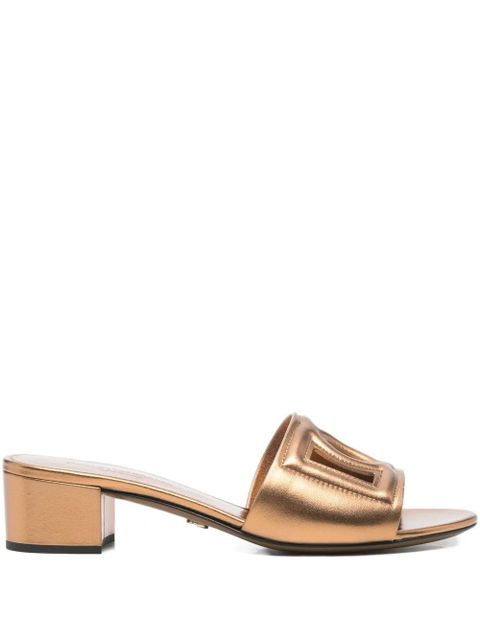Dolce & Gabbana cut-out heeled sandals - Gold - zdjęcie produktu nr 1