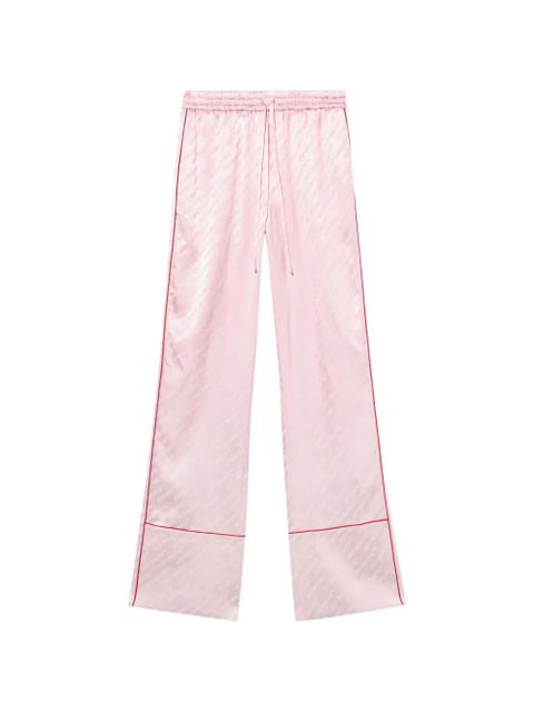 Off-White jacquard satin pajama trousers - Pink - zdjęcie produktu nr 1