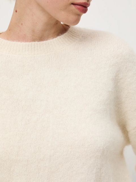 Medicine sweter z wełną alpaki kolor beżowy