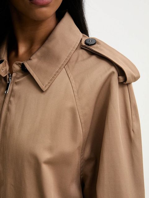 Answear.LAB kurtka kolor brązowy przejściowa