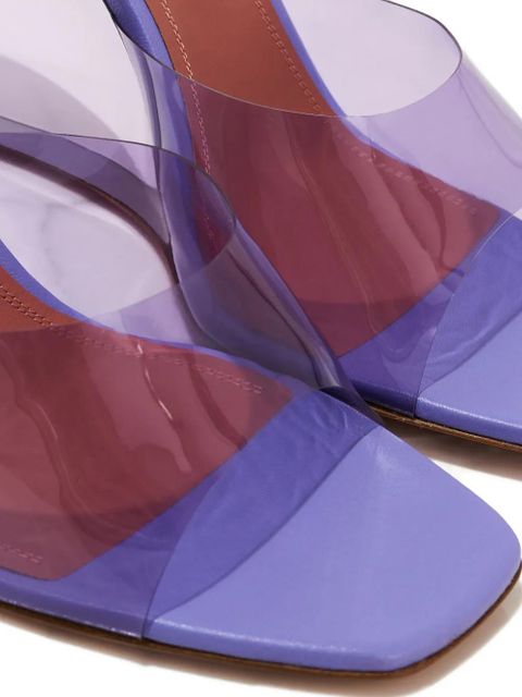 Amina Muaddi 95mm Lupita wedge sandals - White - zdjęcie produktu nr 2