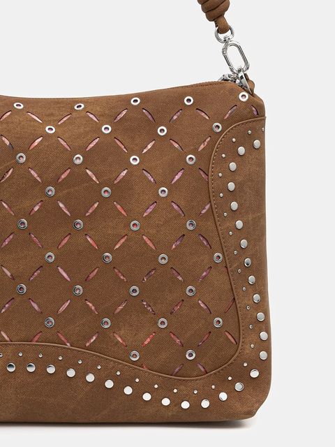 Desigual torebka YANKEE LEIRIA MINI CA kolor brązowy 25WAXPB5