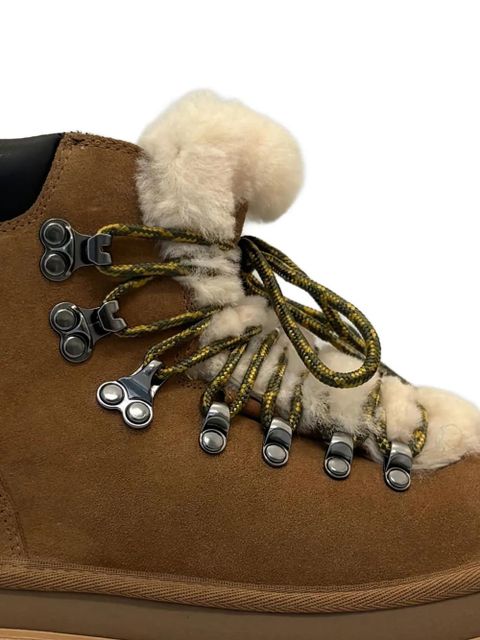 UGG fur-trim lace-up boots - Brown - zdjęcie produktu nr 2