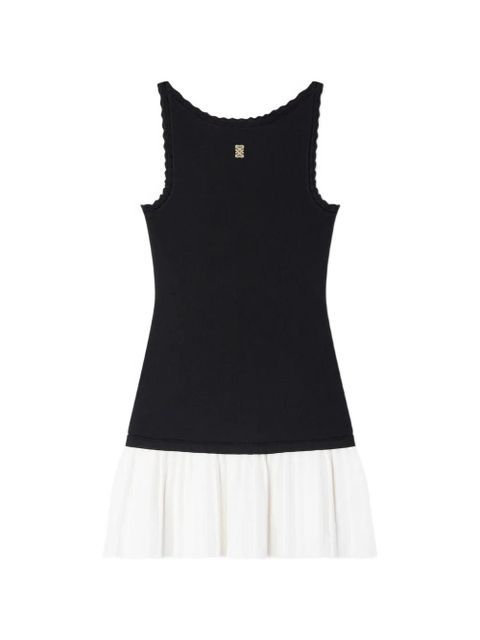 SANDRO mini ruffled pleated dress - Black - zdjęcie produktu nr 1