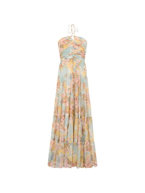 Lauren Ralph Lauren floral-print tiered maxi dress - Blue - zdjęcie produktu nr 1