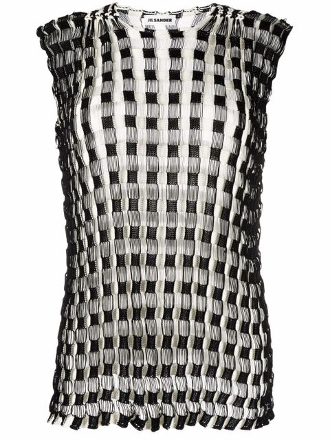 Jil Sander woven-design jumper - Black - zdjęcie produktu nr 1