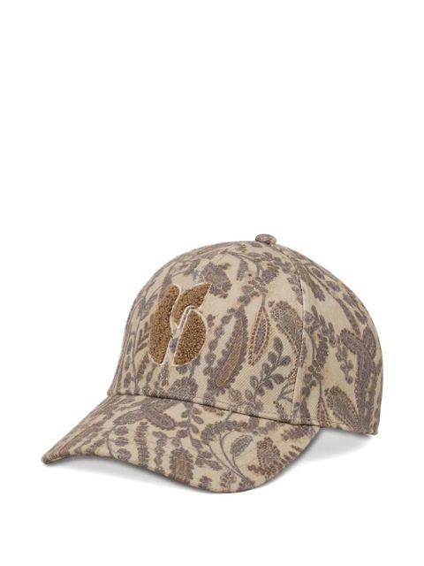 Ba&Sh Hari floral embroidery cap - Neutrals