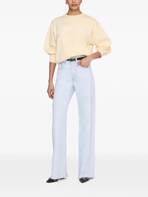 ANINE BING Harry logo-detail sweatshirt - Yellow