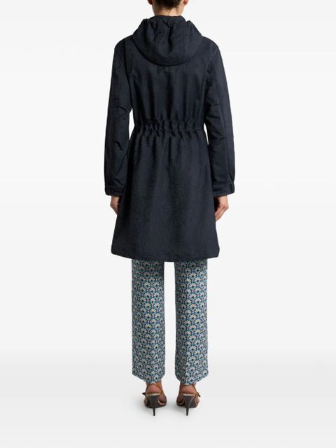 ETRO zip-up parka coat - Blue