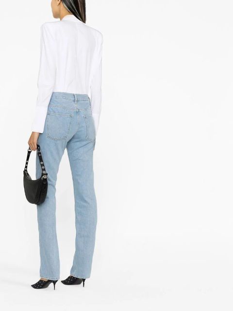 The Attico high-rise slim-fit jeans - Blue