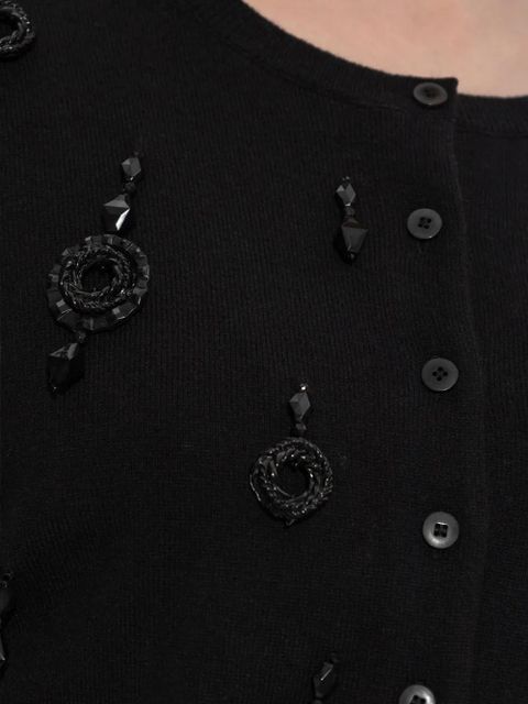 Tory Burch embellished button-fastening sweater - Black