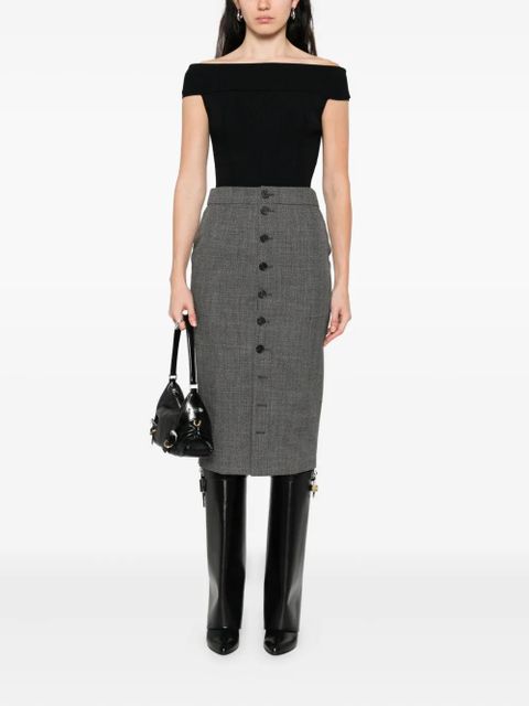 Givenchy off-shoulder ribbed top - Black