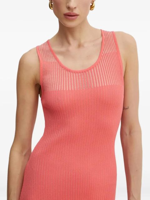 PINKO ribbed-pleated midi dress