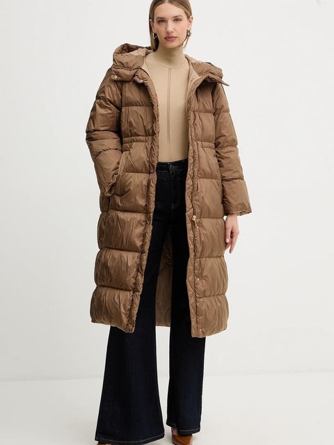Weekend Max Mara kurtka puchowa dwustronna NOVAK kolor brązowy zimowa 2525496082600