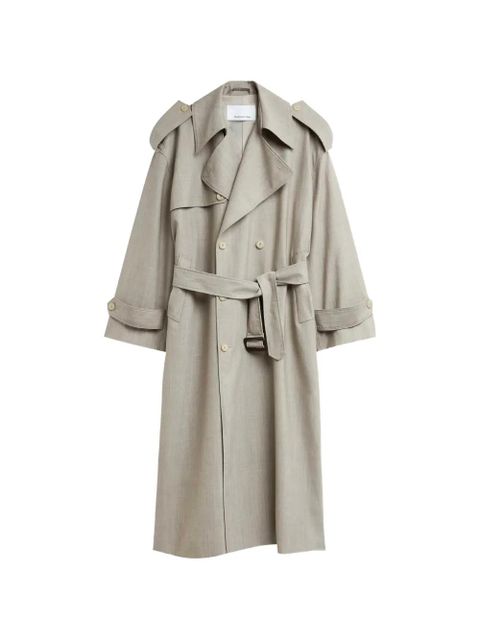 The Frankie Shop double-breasted belted coat - Neutrals - zdjęcie produktu nr 1