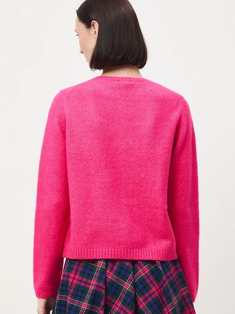 Medicine kardigan z domieszką wełny damski kolor różowy lekki