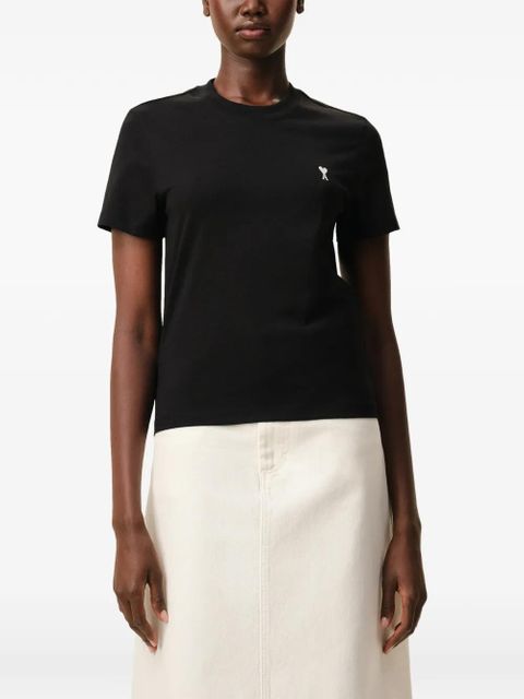 AMI Paris embroidered T-shirt - Black