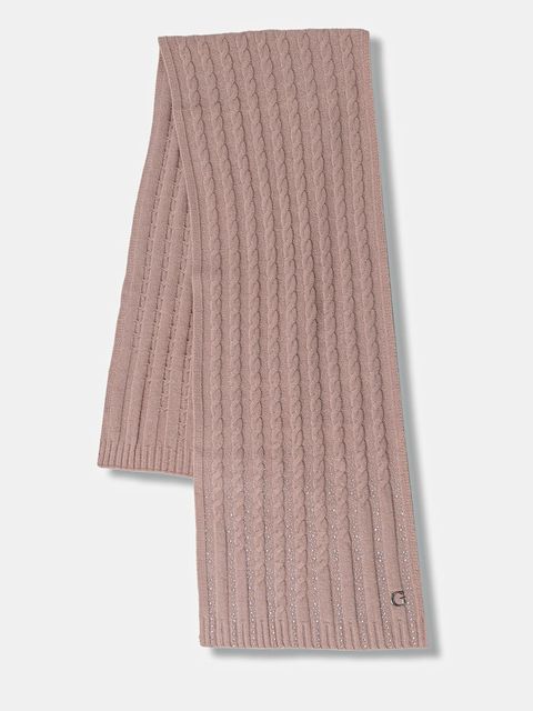 Guess szalik damski kolor różowy z aplikacją AW5384 POL03 - zdjęcie produktu nr 1