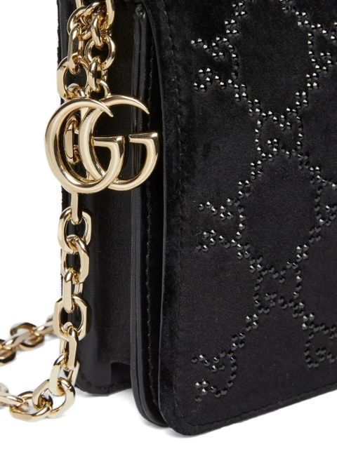 Gucci small crystal-embellishment crossbody bag - Black