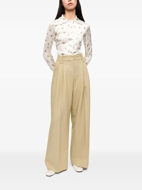 GANNI appliqué palazzo pants - Neutrals - zdjęcie produktu nr 2