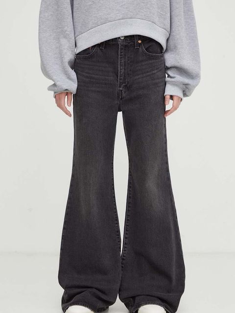 Levi's jeansy RIBCAGE BELLS damskie high waist