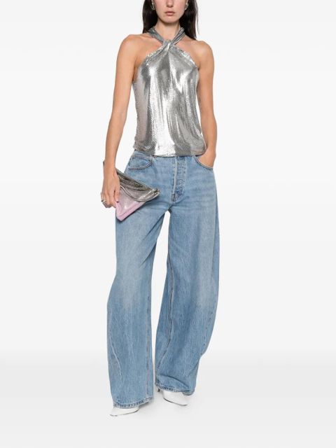 Rabanne halterneck chainmail blouse - Silver