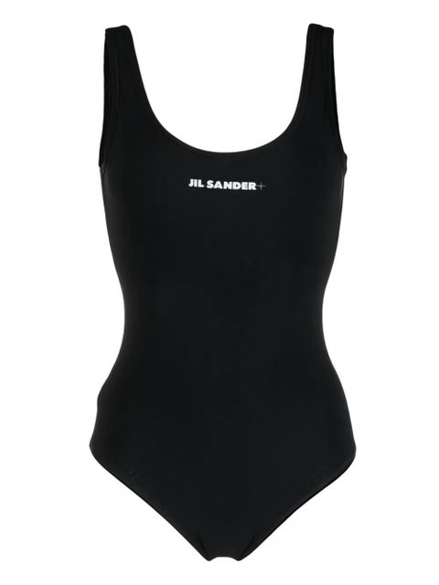 Jil Sander scoop-back logo-print swimsuit - Black - zdjęcie produktu nr 1