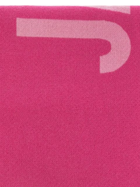 Jacquemus logo fringed scarf - Pink