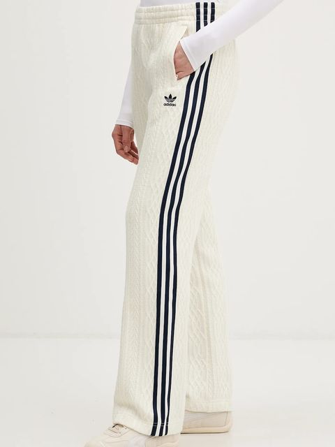 adidas Originals spodnie dresowe damskie kolor beżowy z aplikacją KS7801