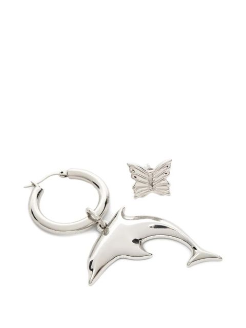 Blumarine dolphin-pendant earrings - Silver