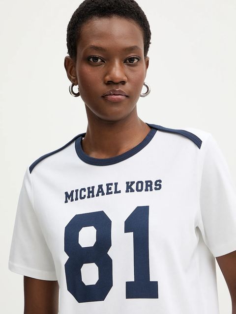 MICHAEL Michael Kors t-shirt bawełniany damski kolor beżowy MR651WT97J