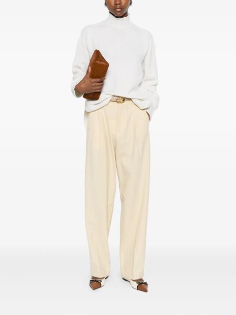 SOLOTRE high-neck sweater - White