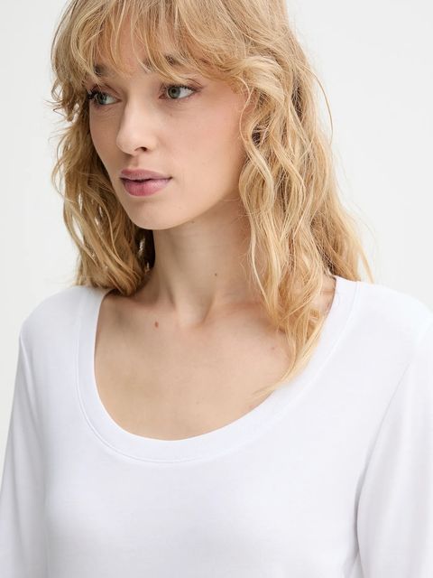 Calvin Klein longsleeve bawełniany kolor biały LV044D228G